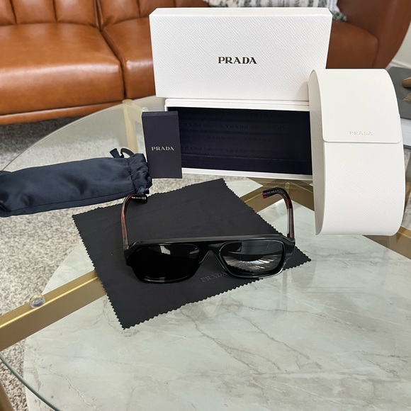 Unisex Prada shades worn only twice!! No scratches- perfect condition. - Picture 5 of 5